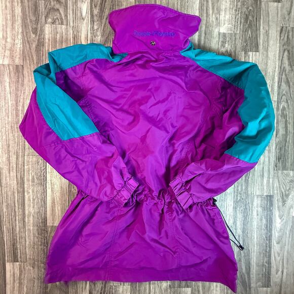 Columbia Sportswear “Double Whammy” Colorblock Nylon Rain Jacket Ladies L - Picture 2 of 7